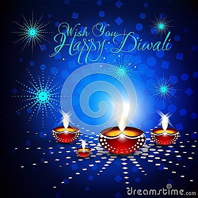 Beautiful vector diwali card Vector Illustration