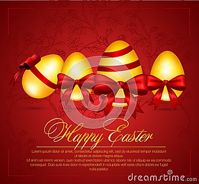 Beautiful vector illustration of Easter eggs Vector Illustration