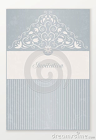 Beautiful wedding invitation. Vector Illustration