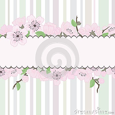 Beautiful vector sakura backgrond Vector Illustration