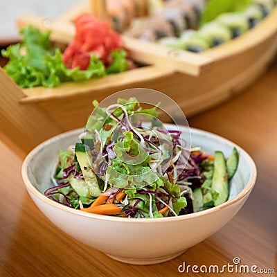 Beautiful vegetable salad Stock Photo