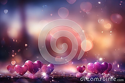 Beautiful and vibrant pink hearts background for a festive valentine s day celebration Stock Photo