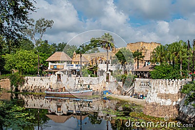 Beautiful view of Africa area at Animal Kingdom 7 Editorial Stock Photo