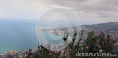 Beautiful view of amazing Beirut from the mountain Stock Photo