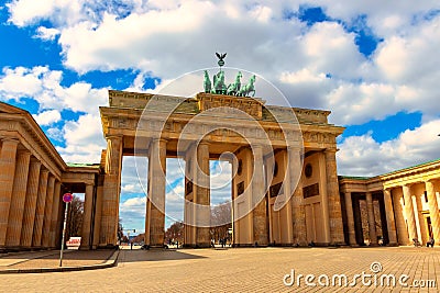 Beautiful view of the Brandenburg Gate, Berlin Editorial Stock Photo