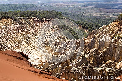 Beautiful view of the canyon erosion furrows, in the reserve Tsingy Ankarana, Madagascar Stock Photo