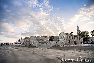 Beautiful view of the Castle in Larnaka, Cyprus Stock Photo