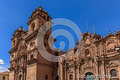 Beautiful view of the Church of the Society of Jesus in Cusco, Peru Stock Photo