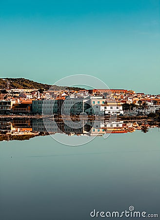 Beautiful view of the city of carloforte Stock Photo