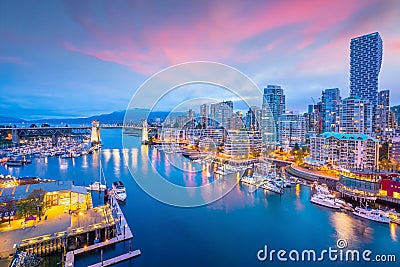 Beautiful view of downtown Vancouver skyline, British Columbia, Canada Stock Photo