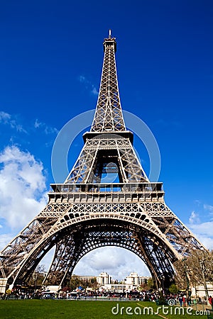 Beautiful view of The Eiffel Tower in Paris Stock Photo