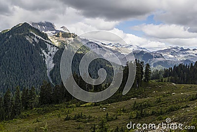 Beautiful view on Elfin Lakes hike Stock Photo