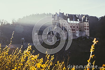 Eltz Castle at sunrise, Rheinland-Pfalz, Germany Editorial Stock Photo