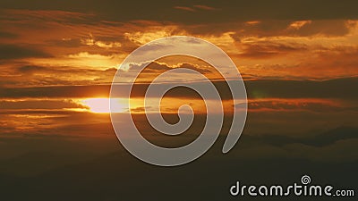 Beautiful View Of Fast Rolling Clouds Drifting. Clouds Are Floating. Groups Of Colourful Clouds. Stock Photo
