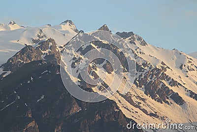 Beautiful view of Himalayan mountains, Kasol, Parvati valley, Himachal Pradesh, northern India Stock Photo