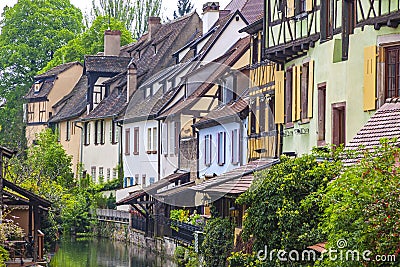 Beautiful view of historic town of Colmar, Alsace region, France Stock Photo