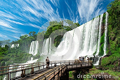 Beautiful View of Iguazu Falls Editorial Stock Photo