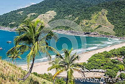 Beautiful view of Ilhabela tropical Island, Rio do janerio, Sao Stock Photo