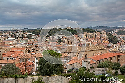 Beautiful view of the Italian port city of Ancona on the Adriatic coast Stock Photo