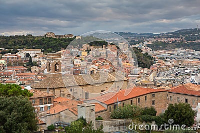 Beautiful view of the Italian port city of Ancona on the Adriatic coast Stock Photo