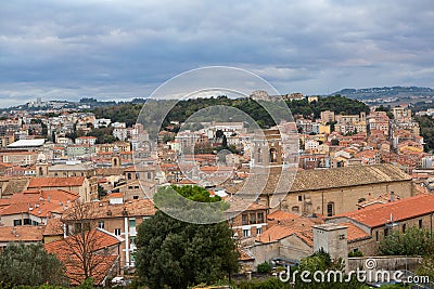 Beautiful view of the Italian port city of Ancona on the Adriatic coast Stock Photo