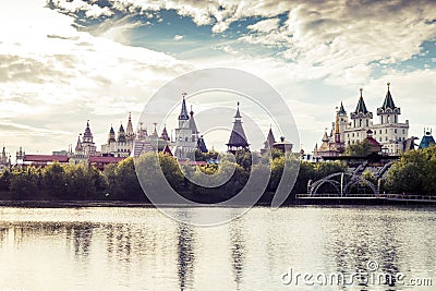 Beautiful view of Izmaylovo Kremlin in Izmaylovo district, Moscow Stock Photo