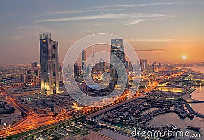 Beautiful view of Kuwait cityscape Editorial Stock Photo