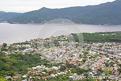 a beautiful view of the lake Lagoa da Conceicao in Santa catarina, florianopolis, Brazil Editorial Stock Photo