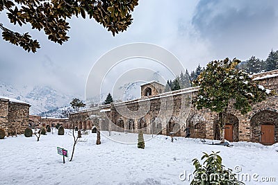 A beautiful view landscape of Pari Mahal in winter season, srinagar, kashmir, india Editorial Stock Photo