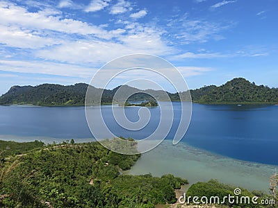 Beautiful view of Mande Beach, West Sumatera, Indonesia Stock Photo