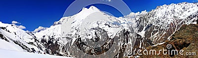 Beautiful view of mountaint Elbrus - highest peak of Europe Stock Photo
