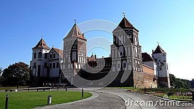 A beautiful view of one of the many castles of Belarus Editorial Stock Photo