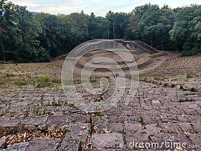 Beautiful view of an open-air theatre of Thingstatte Heidelberg Stock Photo