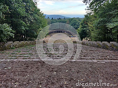 Beautiful view of an open-air theatre of Thingstatte Heidelberg Stock Photo