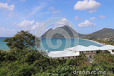 Le Diamant Panoramic View Martinique Island French West Indies Stock Photo