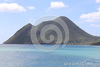 Le Diamant Panoramic View Martinique Island French West Indies Stock Photo