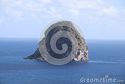 Le Diamant Panoramic View Martinique Island French West Indies Stock Photo