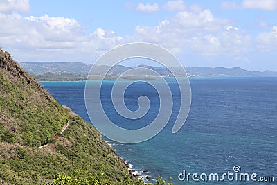 Le Diamant Panoramic View Martinique Island French West Indies Stock Photo