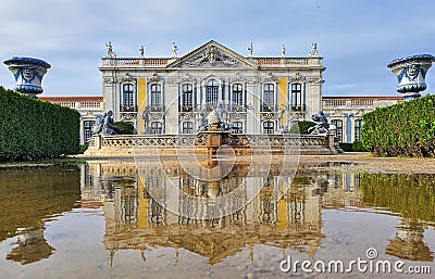 Beautiful view of the Palace of Queluz in Lisbon, Portugal Editorial Stock Photo