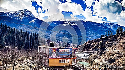 Beautiful View of Parvati Valley Stock Photo