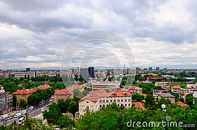 Beautiful view of Plovdiv city in Bulgaria Stock Photo