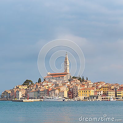 Beautiful View Of Rovinj City, Croatia, Europe Stock Photo