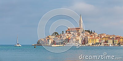 Beautiful View Of Rovinj City, Croatia, Europe Stock Photo