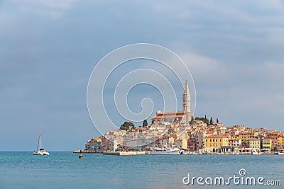 Beautiful View Of Rovinj City, Croatia, Europe Stock Photo