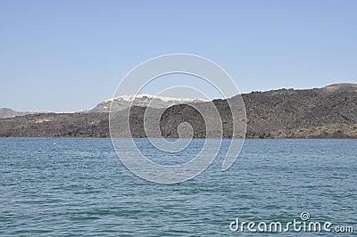 Beautiful view of the Santorini Caldera Stock Photo