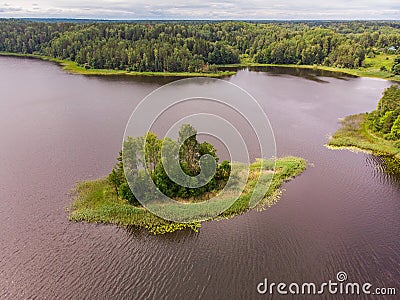 Beautiful view of Sapsho lake in summer , Smolensk region, Russia. Stock Photo