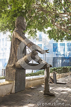 Beautiful view of the sculpture in the center of Beirut Editorial Stock Photo