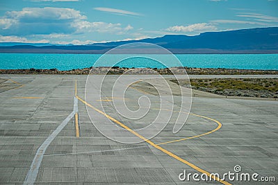 Beautiful view of the sea and the silhouettes of the mountains. Shevelev. Stock Photo