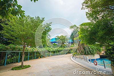 A view of Sentosa Island in Singapore. Editorial Stock Photo