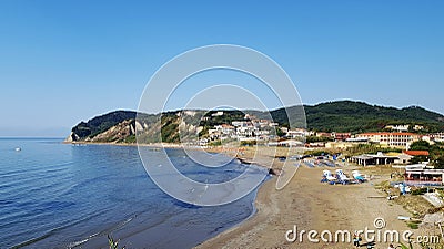 Beautiful view of Sidari beach on Corfu, Greece Stock Photo